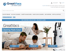 Tablet Screenshot of greatvacs.com